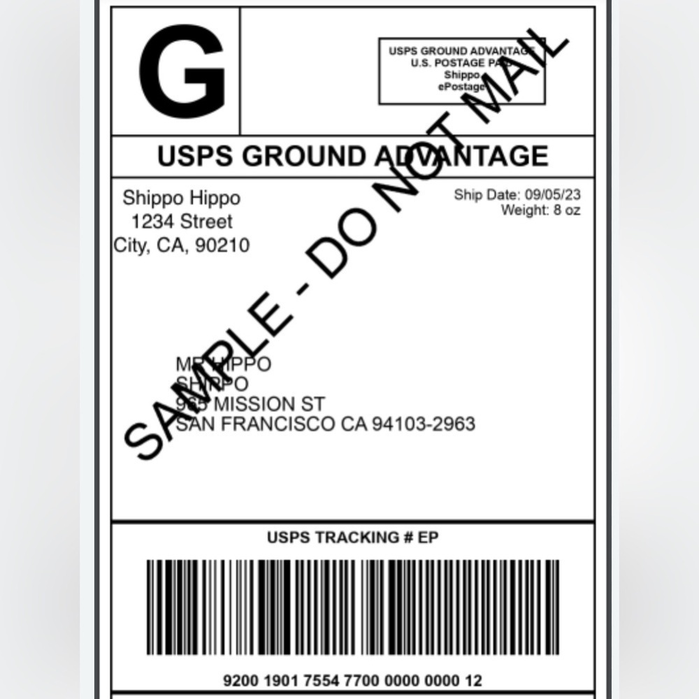 Upgraded shipping label